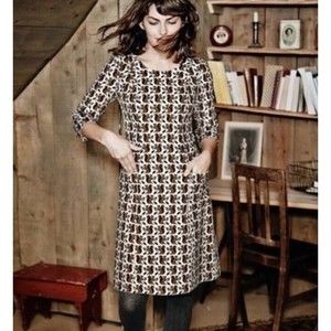 Boden Hartland Novelty Squirrel Print Corduroy Dress Sz 14